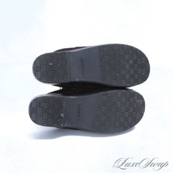 Lands End Chocolate Brown Suede Rubber Sole Mules/Clogs. Size 8. - Picture 5 of 7